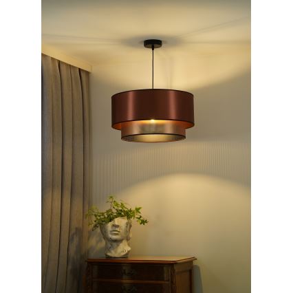 Duolla - Luster na sajli COPPER SHINY 1xE27/15W/230V pr. 45 cm bakarna