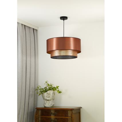 Duolla - Luster na sajli COPPER SHINY 1xE27/15W/230V pr. 45 cm bakarna