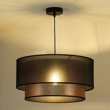 Duolla - Luster na sajli COPPER SHINY 1xE27/15W/230V pr. 45 cm braon/bakrena