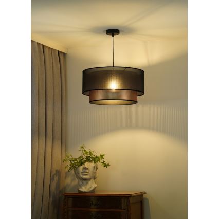Duolla - Luster na sajli COPPER SHINY 1xE27/15W/230V pr. 45 cm braon/bakrena