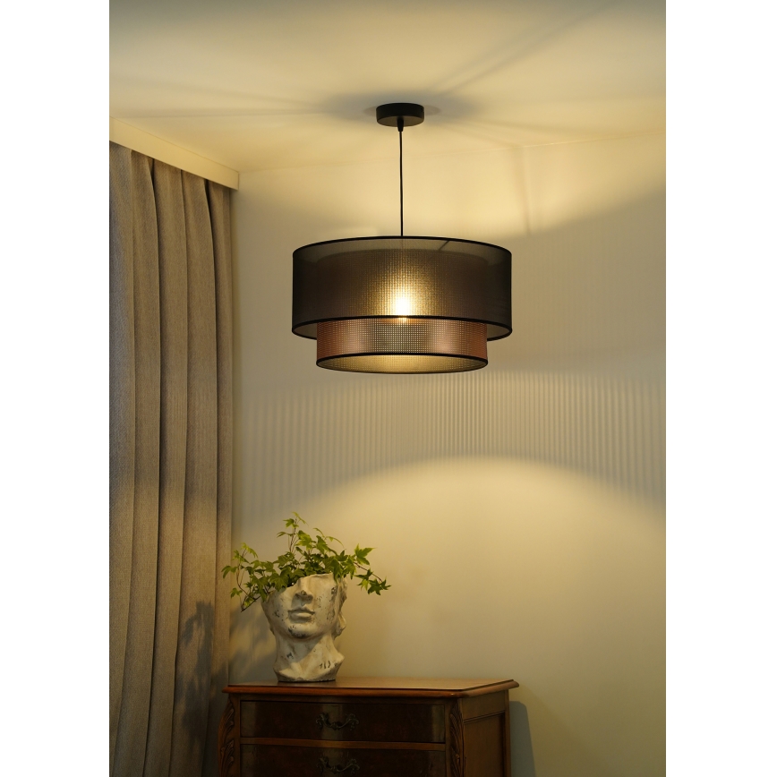Duolla - Luster na sajli COPPER SHINY 1xE27/15W/230V pr. 45 cm braon/bakrena