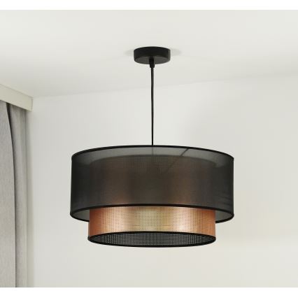 Duolla - Luster na sajli COPPER SHINY 1xE27/15W/230V pr. 45 cm braon/bakrena