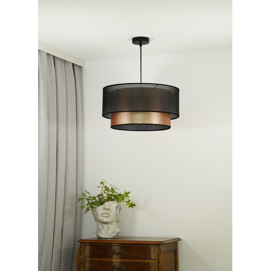 Duolla - Luster na sajli COPPER SHINY 1xE27/15W/230V pr. 45 cm braon/bakrena