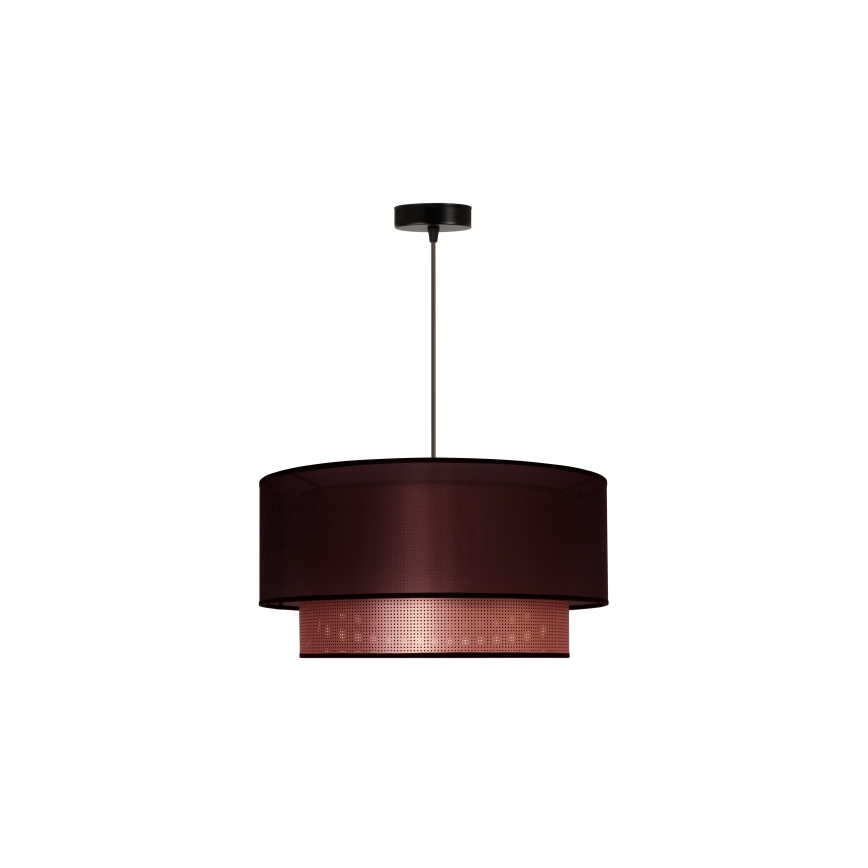 Duolla - Luster na sajli COPPER SHINY 1xE27/15W/230V pr. 45 cm braon/bakrena