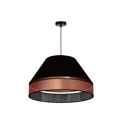 Duolla - Luster na sajli COPPER SHINY 1xE27/15W/230V pr. 60 cm crno/bakrena