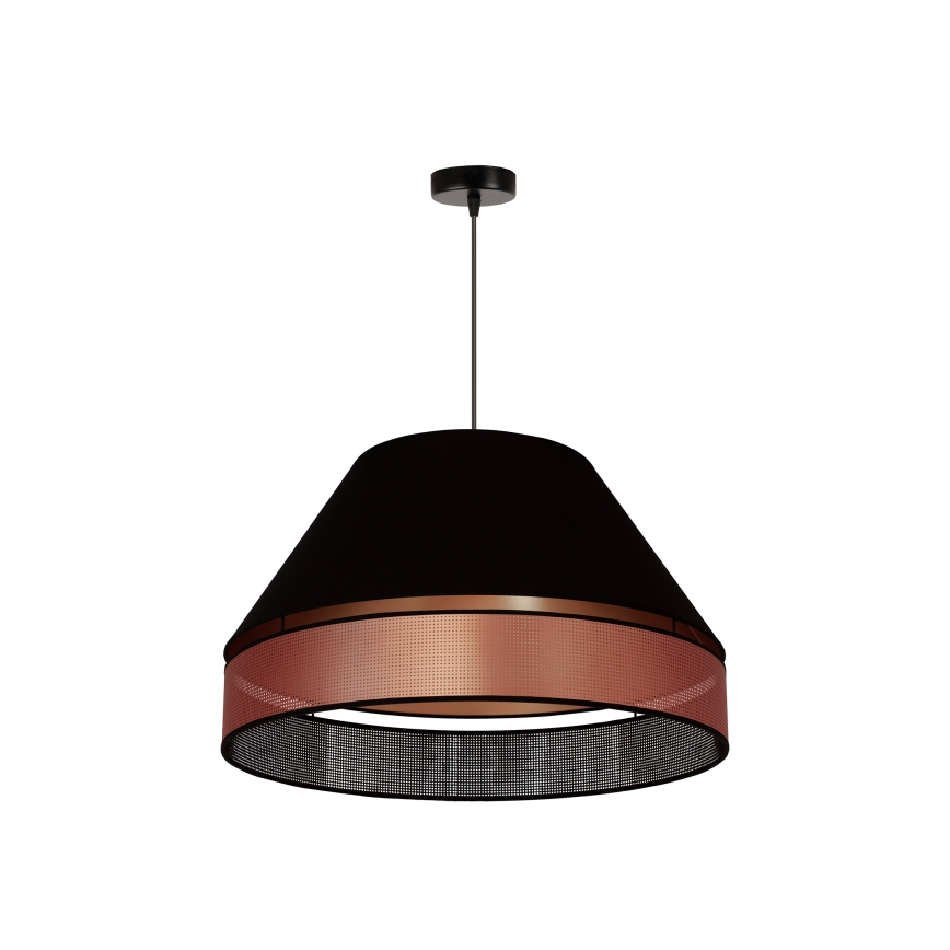 Duolla - Luster na sajli COPPER SHINY 1xE27/15W/230V pr. 60 cm crno/bakrena