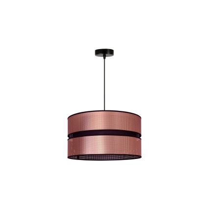 Duolla - Luster na sajli COPPER SHINY 1xE27/15W/230V prečnik 40 cm bakarna/crna