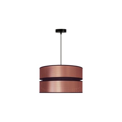 Duolla - Luster na sajli COPPER SHINY 1xE27/15W/230V prečnik 40 cm bakarna/crna