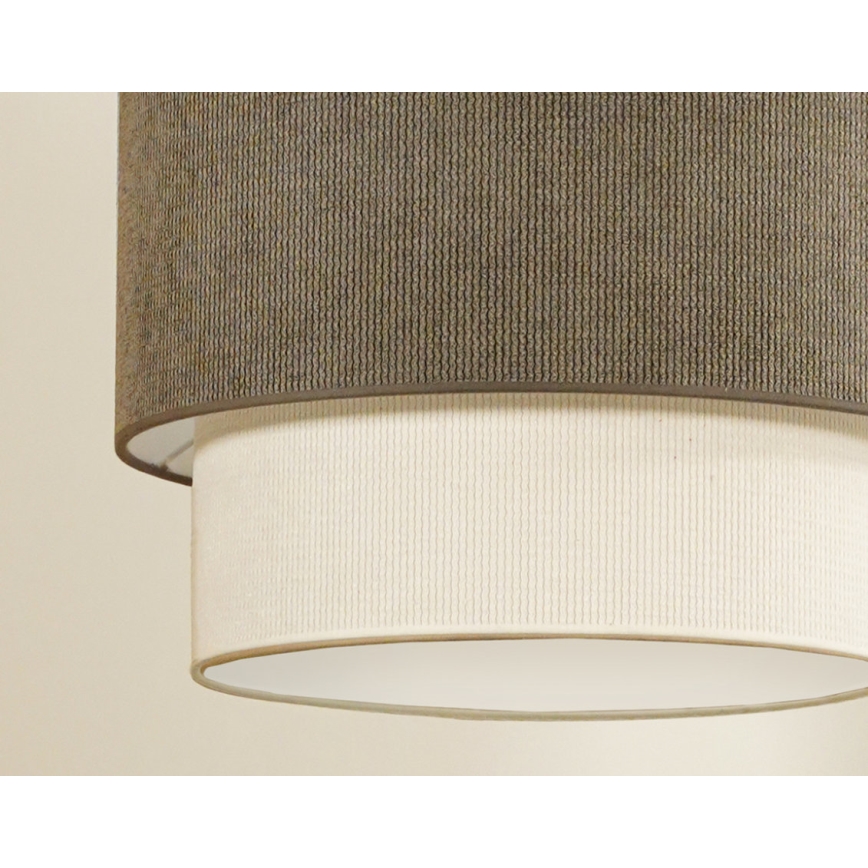 Duolla - Luster na sajli CORDUROY 1xE27/15W/230V pr. 40 cm braon/kremasta