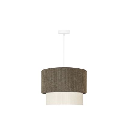 Duolla - Luster na sajli CORDUROY 1xE27/15W/230V pr. 40 cm braon/kremasta