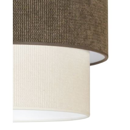 Duolla - Luster na sajli CORDUROY 1xE27/15W/230V pr. 40 cm braon/kremasta