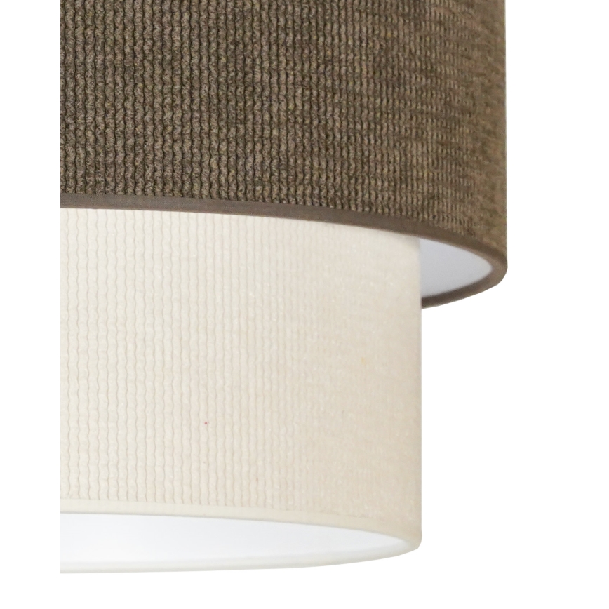 Duolla - Luster na sajli CORDUROY 1xE27/15W/230V pr. 40 cm braon/kremasta
