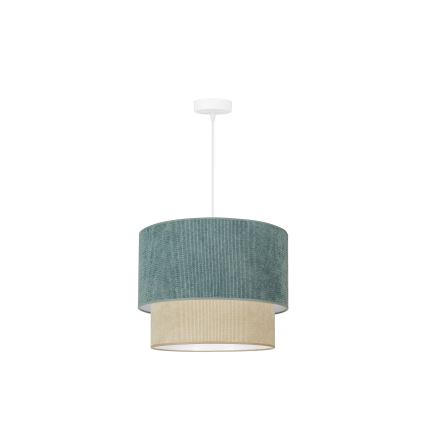 Duolla - Luster na sajli CORDUROY 1xE27/15W/230V pr. 40 cm plava/bež