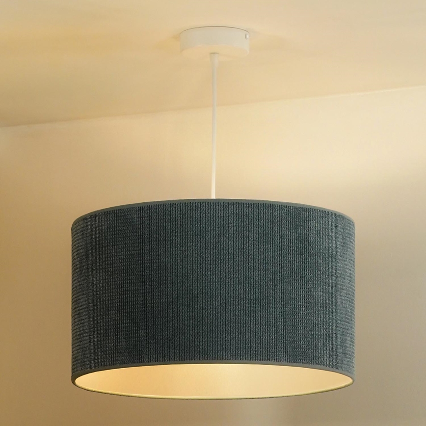 Duolla - Luster na sajli CORDUROY 1xE27/15W/230V svetla pr. 40 cm plava