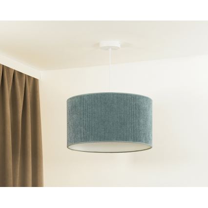 Duolla - Luster na sajli CORDUROY 1xE27/15W/230V svetla pr. 40 cm plava