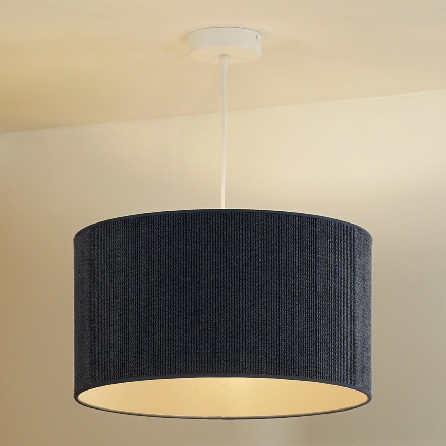 Duolla - Luster na sajli CORDUROY 1xE27/15W/230V tamno pr. 40 cm plava