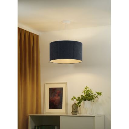 Duolla - Luster na sajli CORDUROY 1xE27/15W/230V tamno pr. 40 cm plava