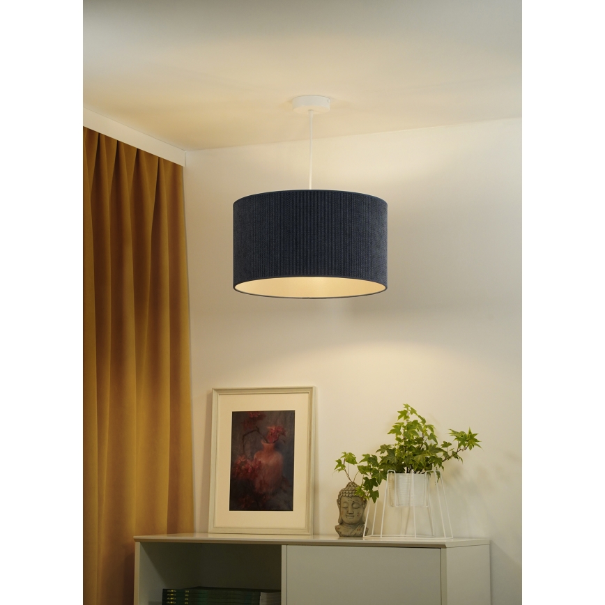 Duolla - Luster na sajli CORDUROY 1xE27/15W/230V tamno pr. 40 cm plava