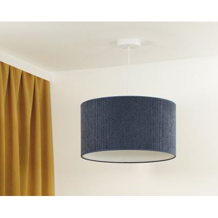 Duolla - Luster na sajli CORDUROY 1xE27/15W/230V tamno pr. 40 cm plava