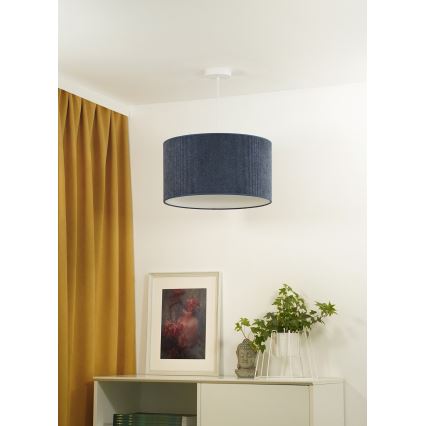 Duolla - Luster na sajli CORDUROY 1xE27/15W/230V tamno pr. 40 cm plava