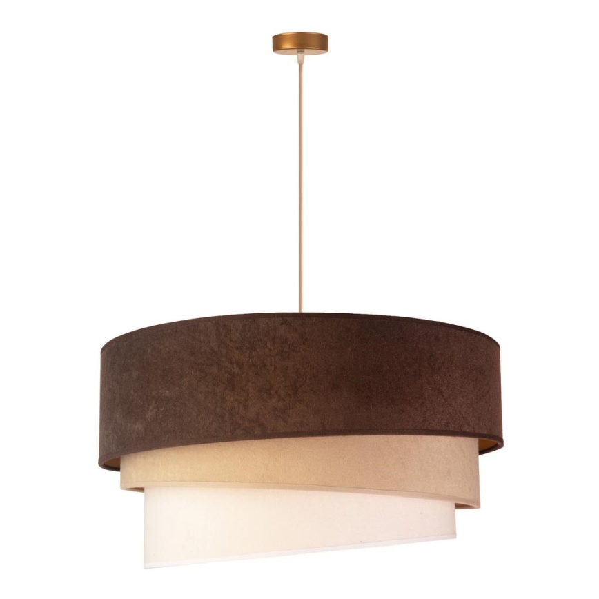 Duolla - Luster na sajli DEVON 1xE27/40W/230V pr. 45 cm braon/bež