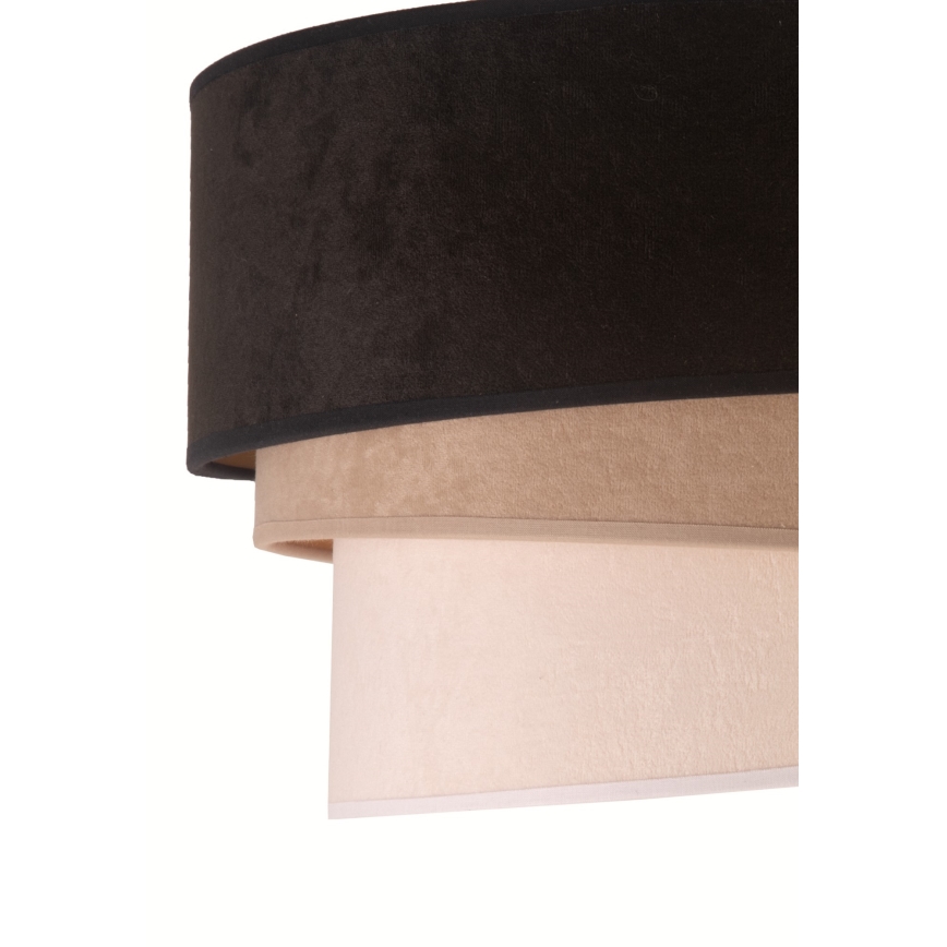 Duolla - Luster na sajli DEVON 1xE27/40W/230V pr. 45 cm crno/bež