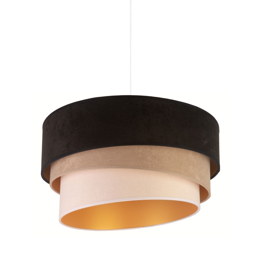 Duolla - Luster na sajli DEVON 1xE27/40W/230V pr. 45 cm crno/bež