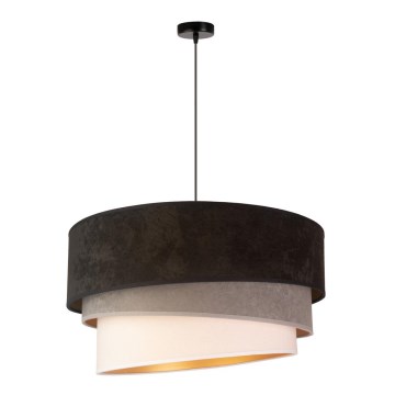 Duolla - Luster na sajli DEVON 1xE27/40W/230V pr. 45 cm crno/sivo/bež