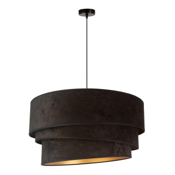 Duolla - Luster na sajli DEVON 1xE27/40W/230V pr. 45 cm crno/zlatna