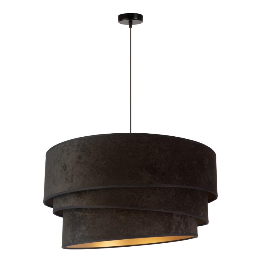 Duolla - Luster na sajli DEVON 1xE27/40W/230V pr. 45 cm crno/zlatna