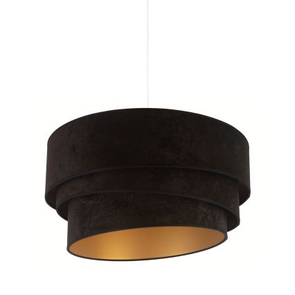 Duolla - Luster na sajli DEVON 1xE27/40W/230V pr. 45 cm crno/zlatna