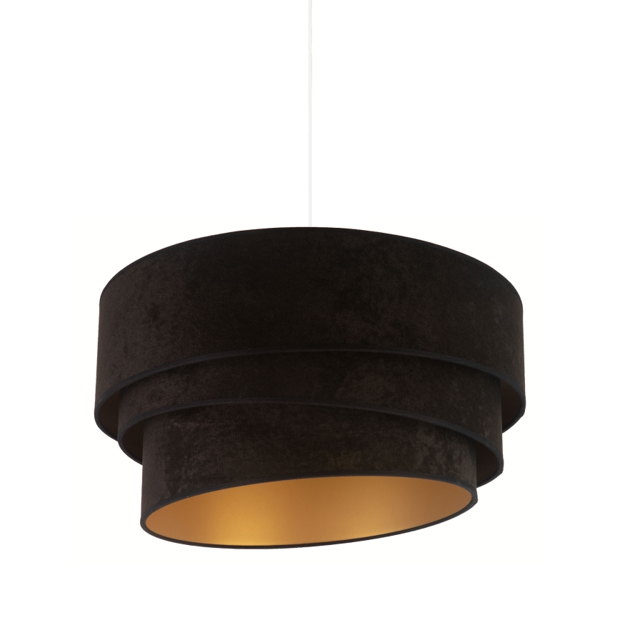 Duolla - Luster na sajli DEVON 1xE27/40W/230V pr. 45 cm crno/zlatna