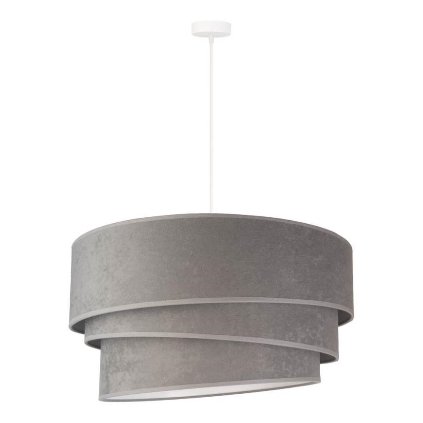 Duolla - Luster na sajli DEVON 1xE27/40W/230V pr. 45 cm sivo