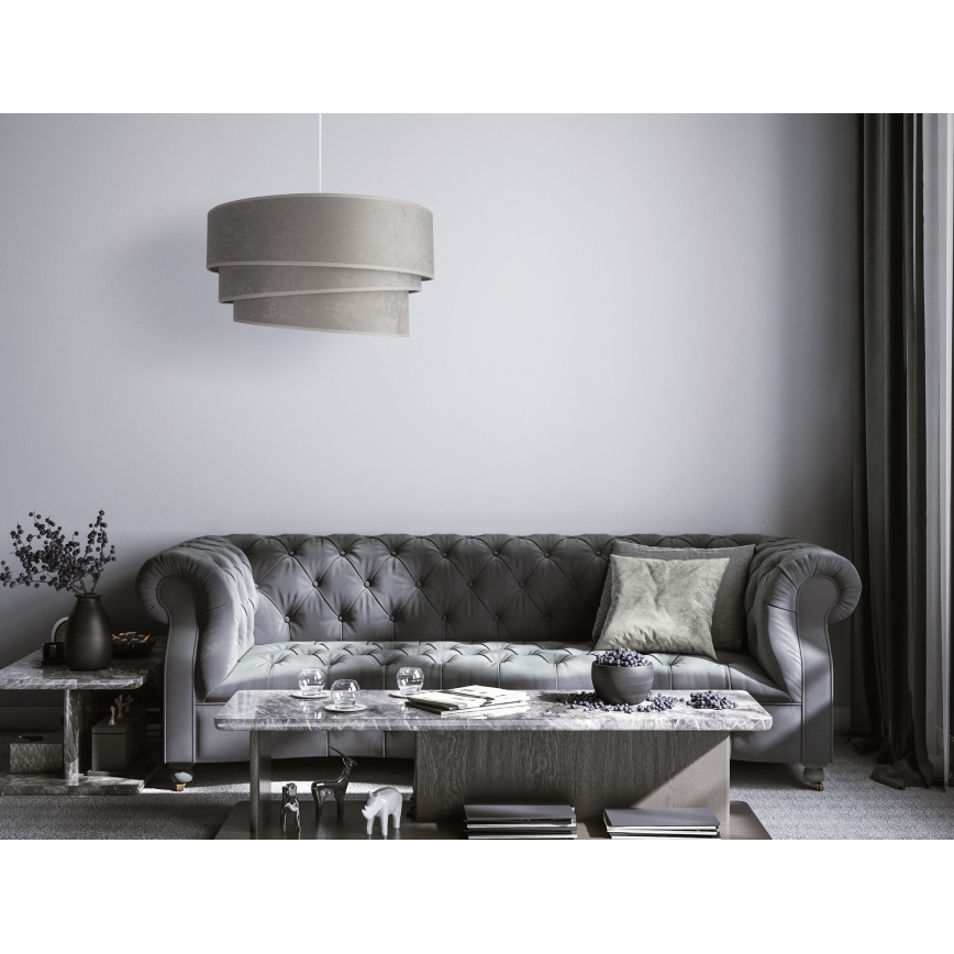 Duolla - Luster na sajli DEVON 1xE27/40W/230V pr. 45 cm sivo