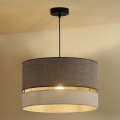 Duolla - Luster na sajli DOUBLE 1xE27/15W/230V pr. 40 cm braon/sivo
