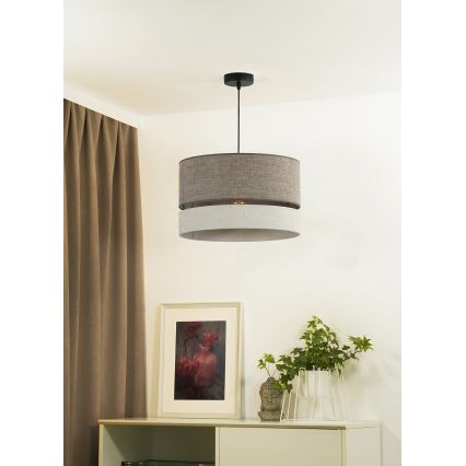 Duolla - Luster na sajli DOUBLE 1xE27/15W/230V pr. 40 cm braon/sivo