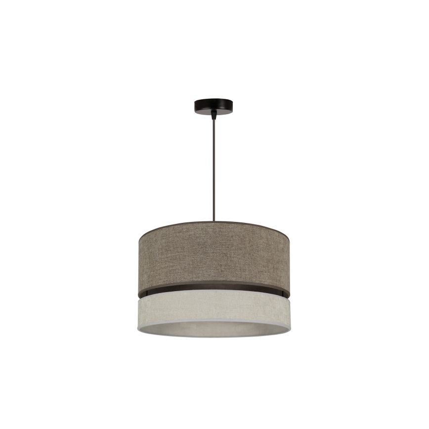 Duolla - Luster na sajli DOUBLE 1xE27/15W/230V pr. 40 cm braon/sivo