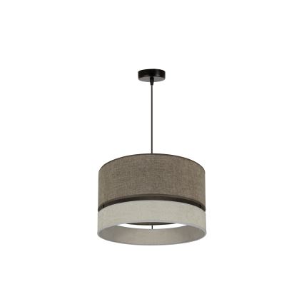 Duolla - Luster na sajli DOUBLE 1xE27/15W/230V pr. 40 cm braon/sivo