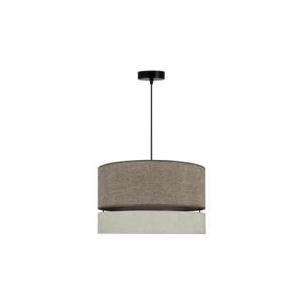 Duolla - Luster na sajli DOUBLE 1xE27/15W/230V pr. 40 cm braon/sivo