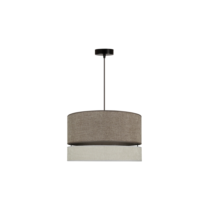 Duolla - Luster na sajli DOUBLE 1xE27/15W/230V pr. 40 cm braon/sivo