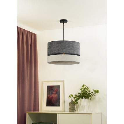 Duolla - Luster na sajli DOUBLE 1xE27/15W/230V pr. 40 cm sivo