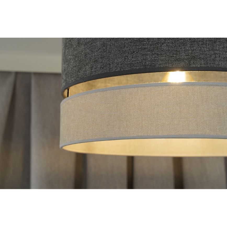 Duolla - Luster na sajli DOUBLE 1xE27/15W/230V pr. 40 cm sivo