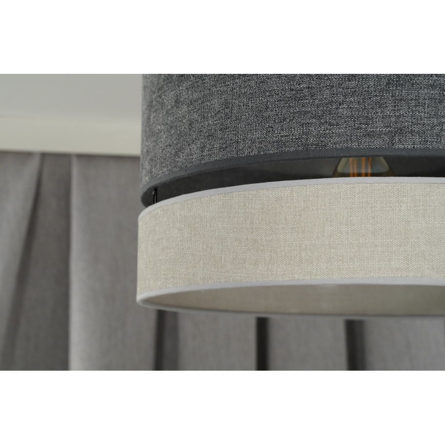 Duolla - Luster na sajli DOUBLE 1xE27/15W/230V pr. 40 cm sivo