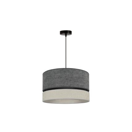 Duolla - Luster na sajli DOUBLE 1xE27/15W/230V pr. 40 cm sivo