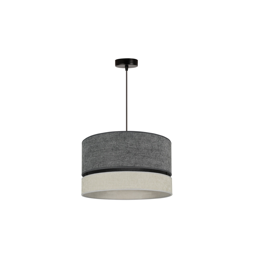 Duolla - Luster na sajli DOUBLE 1xE27/15W/230V pr. 40 cm sivo