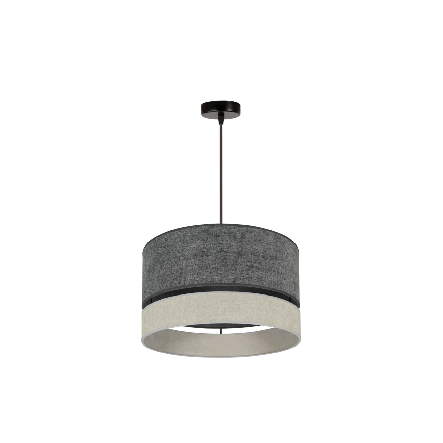 Duolla - Luster na sajli DOUBLE 1xE27/15W/230V pr. 40 cm sivo