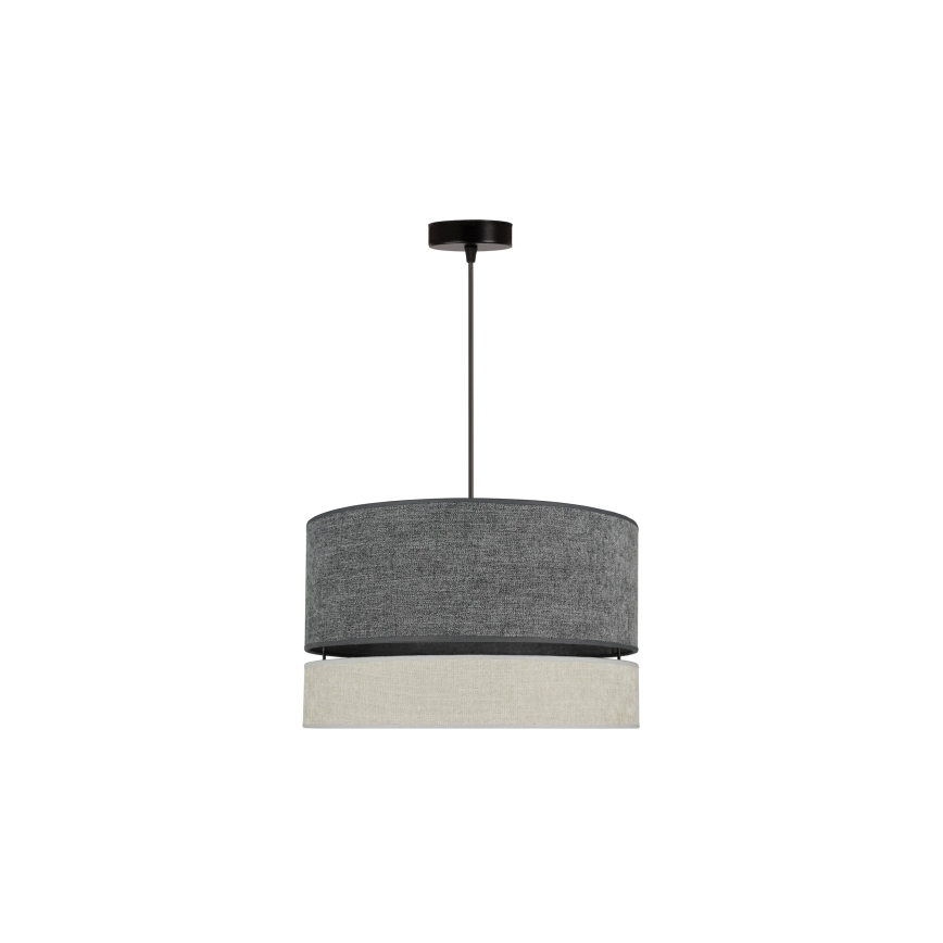Duolla - Luster na sajli DOUBLE 1xE27/15W/230V pr. 40 cm sivo