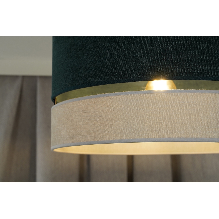 Duolla - Luster na sajli DOUBLE 1xE27/15W/230V pr. 40 cm zelena/sivo