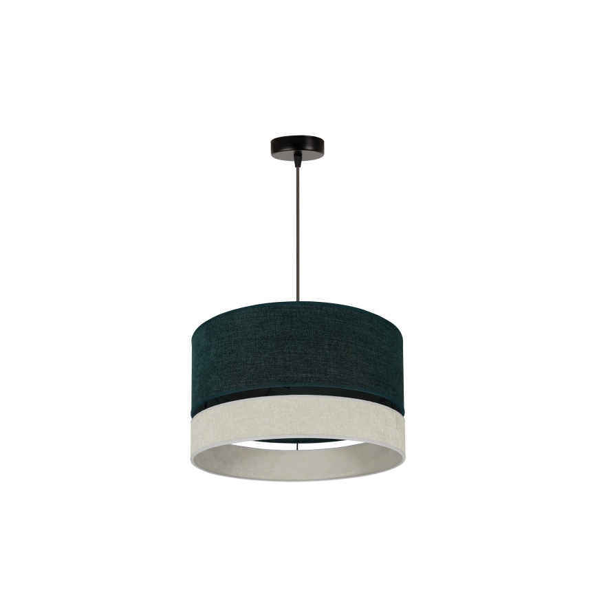Duolla - Luster na sajli DOUBLE 1xE27/15W/230V pr. 40 cm zelena/sivo
