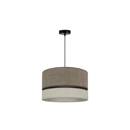 Duolla - Luster na sajli DOUBLE 1xE27/15W/230V prečnik 40 cm braon/siva